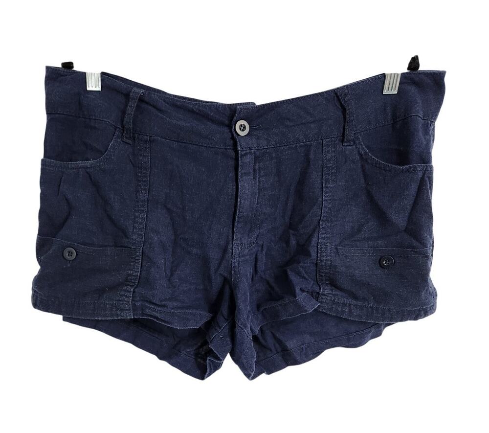 Maurices Navy Blue Liinen Shorts Womens Size 11 / 12 Summer